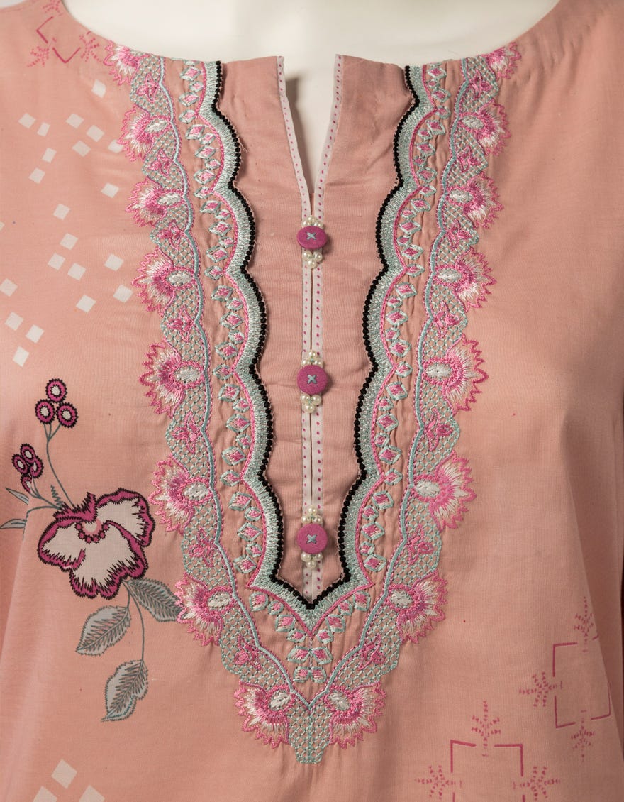 MULTICOLOR LAWN EMBROIDERED UNSTITCHED 3PC