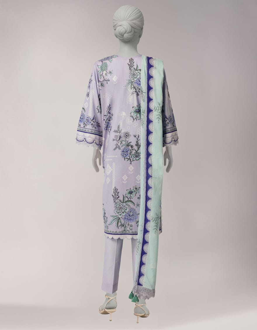 MULTICOLOR LAWN EMBROIDERED UNSTITCHED 3PC