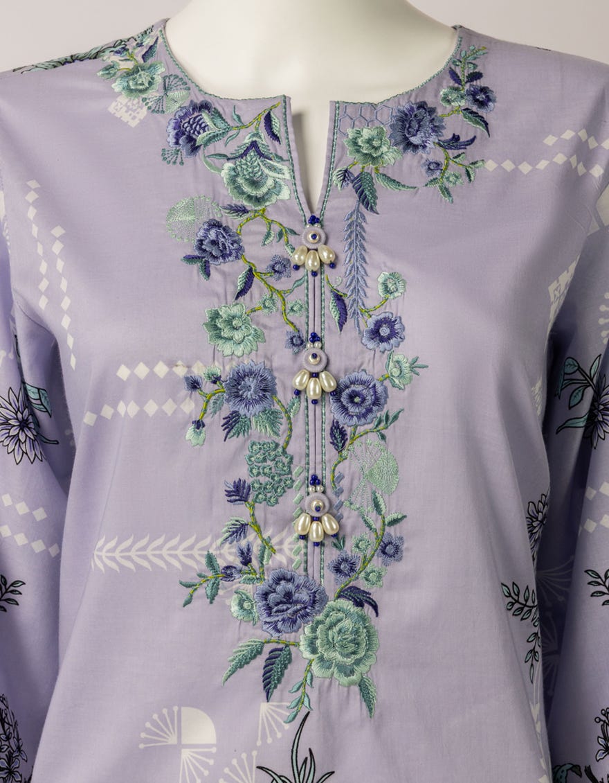 MULTICOLOR LAWN EMBROIDERED UNSTITCHED 3PC