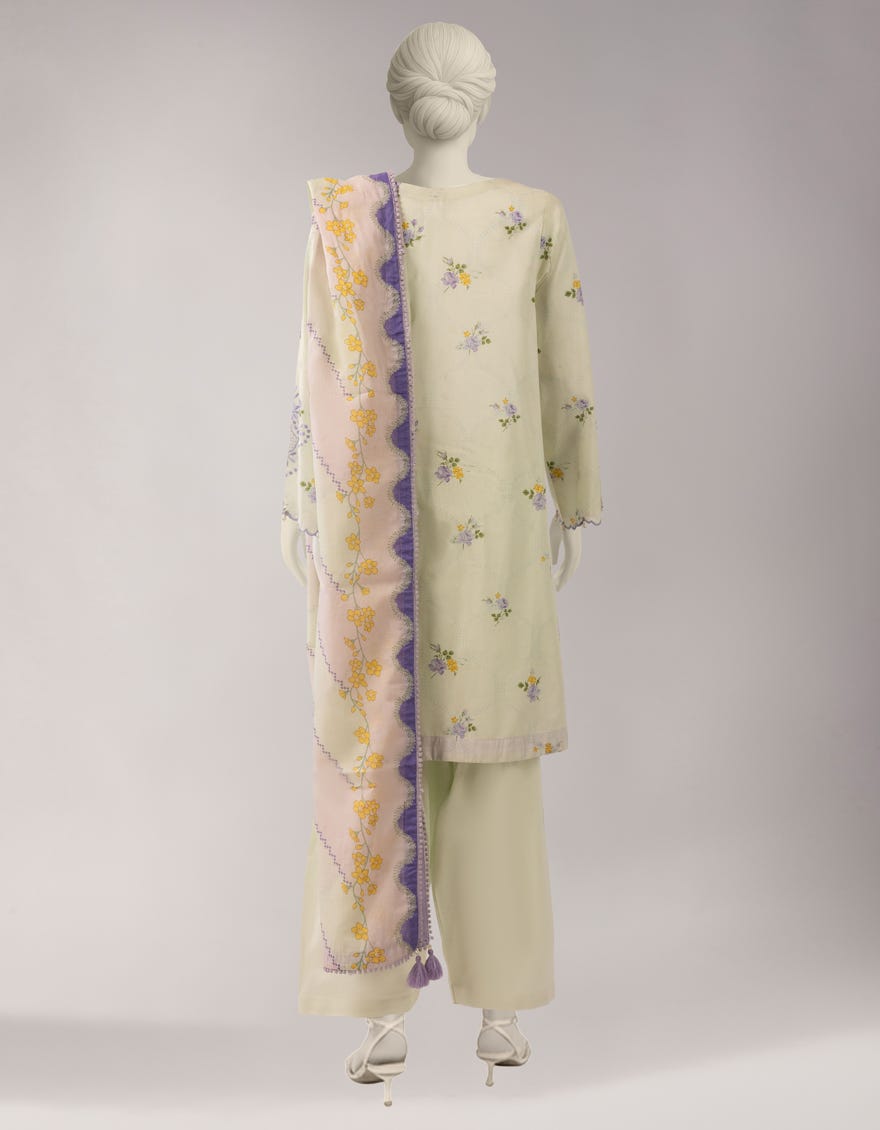 MULTICOLOR LAWN EMBROIDERED UNSTITCHED 3PC