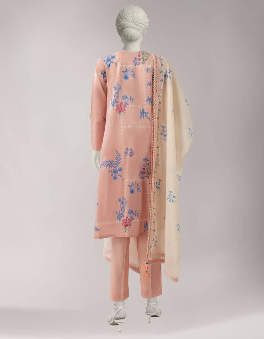 MULTICOLOR LAWN EMBROIDERED UNSTITCHED 3PC