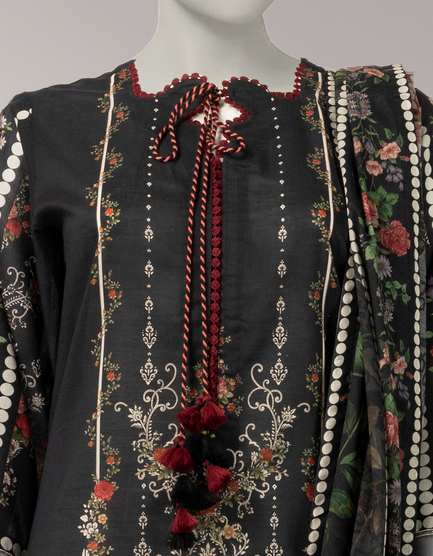 MULTICOLOR LAWN EMBROIDERED UNSTITCHED 3PC