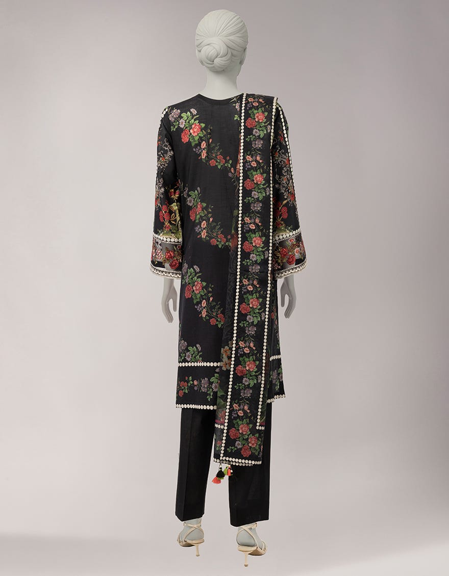 MULTICOLOR LAWN EMBROIDERED UNSTITCHED 3PC