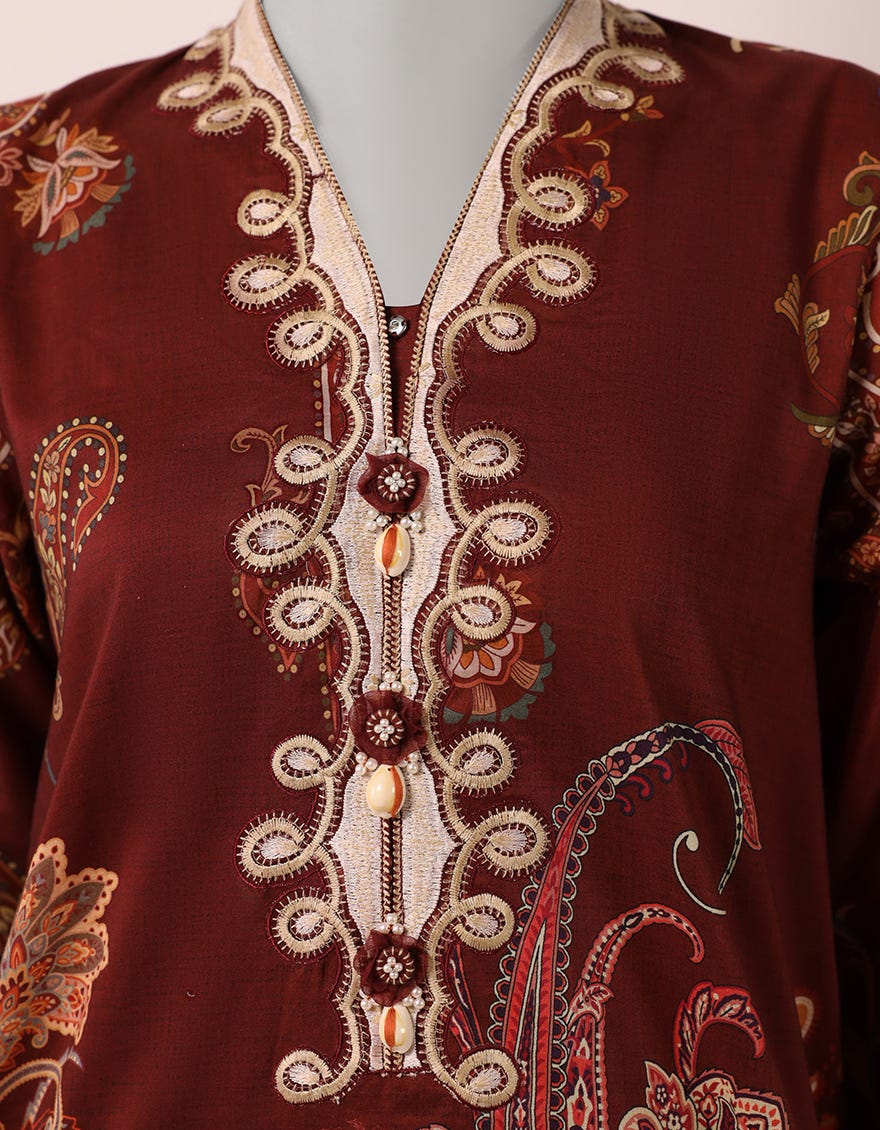 MULTICOLOR LAWN EMBROIDERED UNSTITCHED 3PC