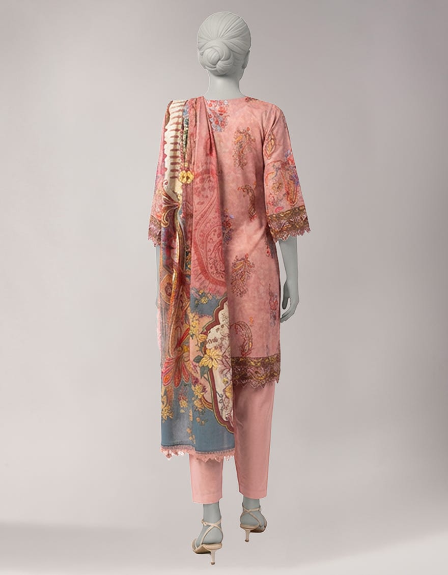 MULTICOLOR LAWN EMBROIDERED UNSTITCHED 3PC