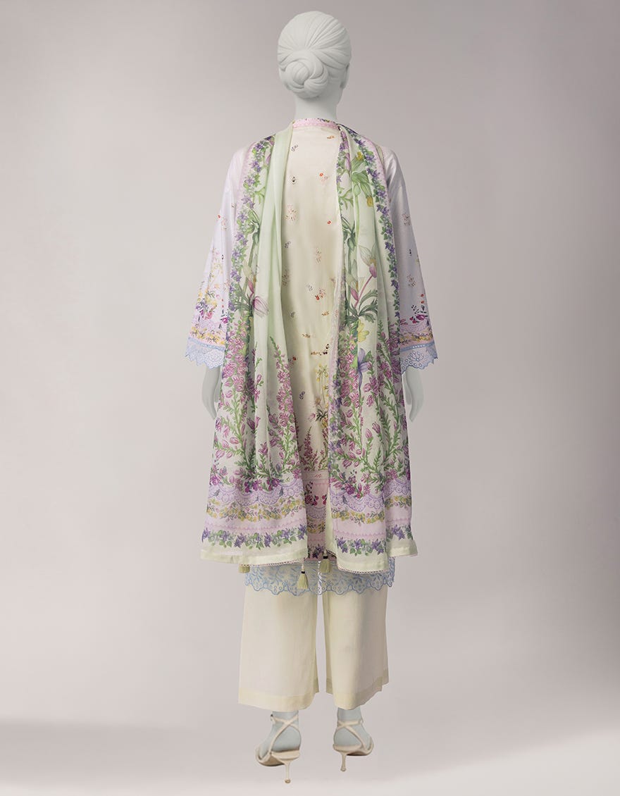 MULTICOLOR LAWN EMBROIDERED UNSTITCHED 3PC