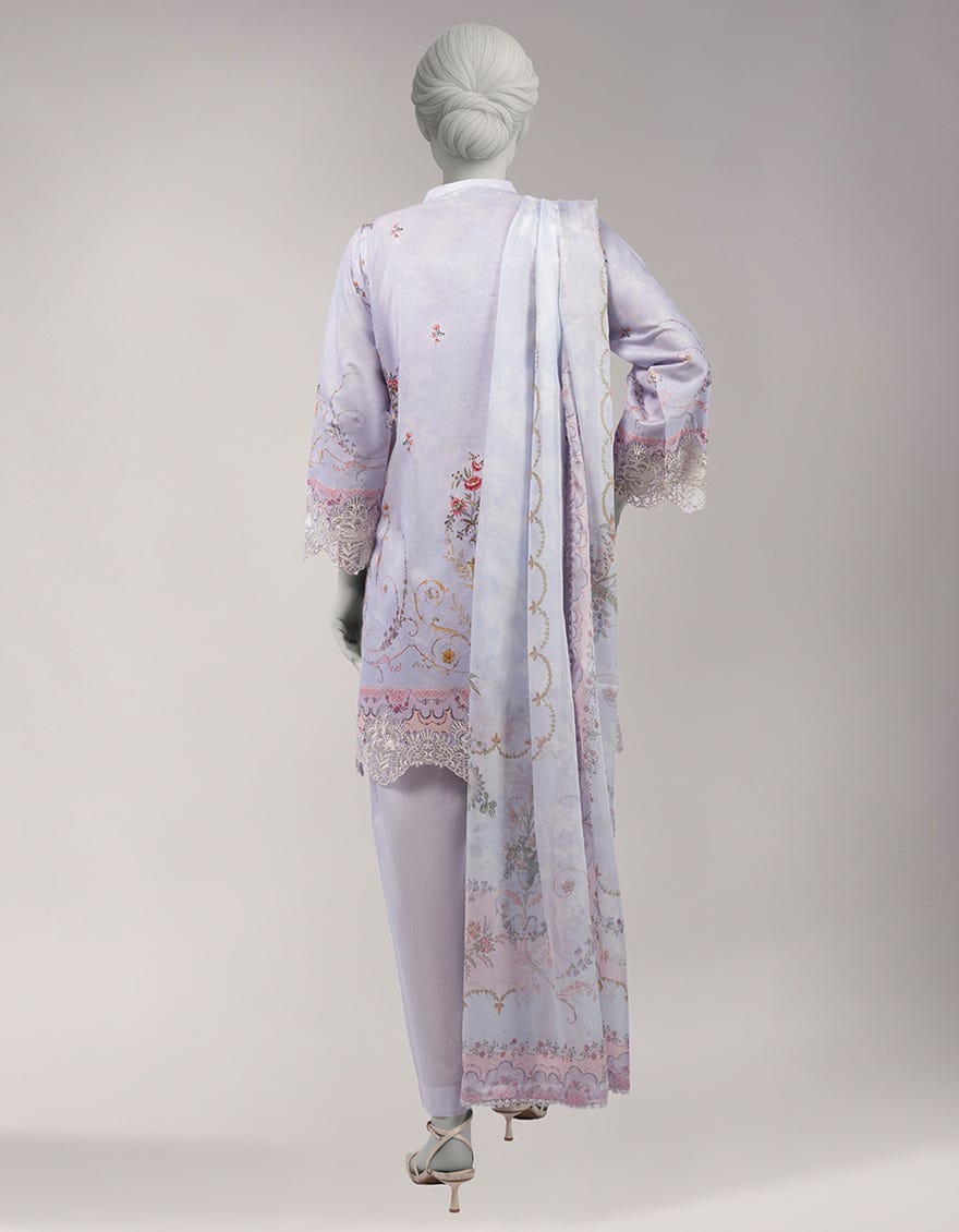 MULTICOLOR LAWN EMBROIDERED UNSTITCHED 3PC