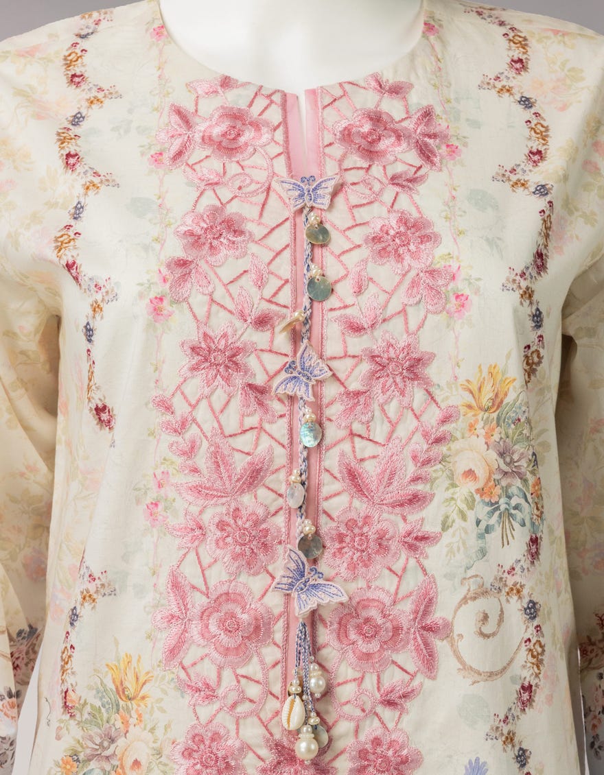 MULTICOLOR LAWN EMBROIDERED UNSTITCHED 3PC
