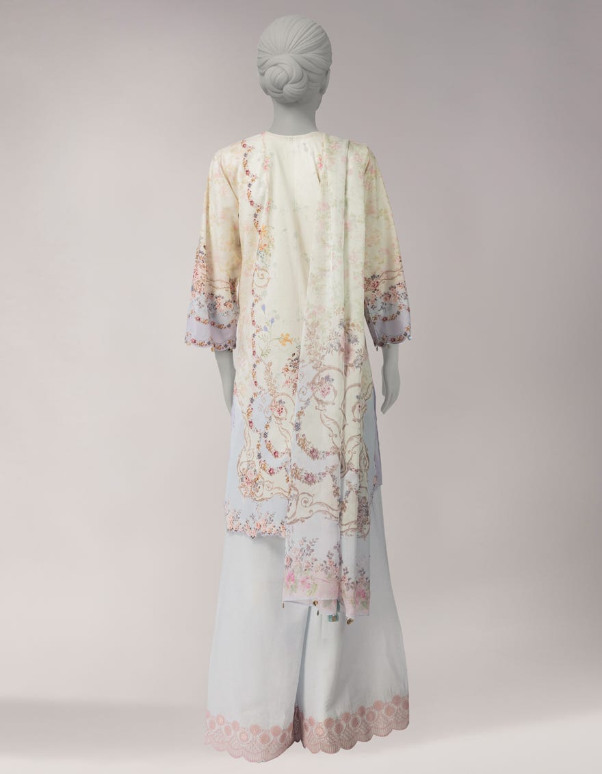 MULTICOLOR LAWN EMBROIDERED UNSTITCHED 3PC