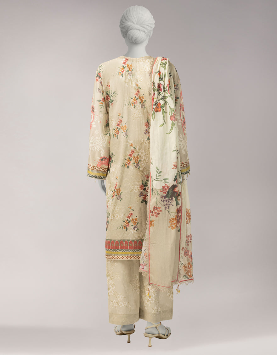 MULTICOLOR LAWN EMBROIDERED UNSTITCHED 3PC