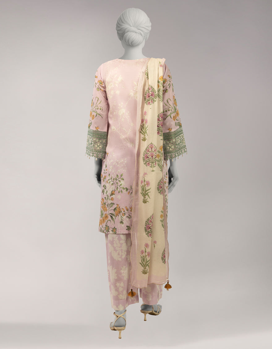 MULTICOLOR LAWN EMBROIDERED UNSTITCHED 3PC