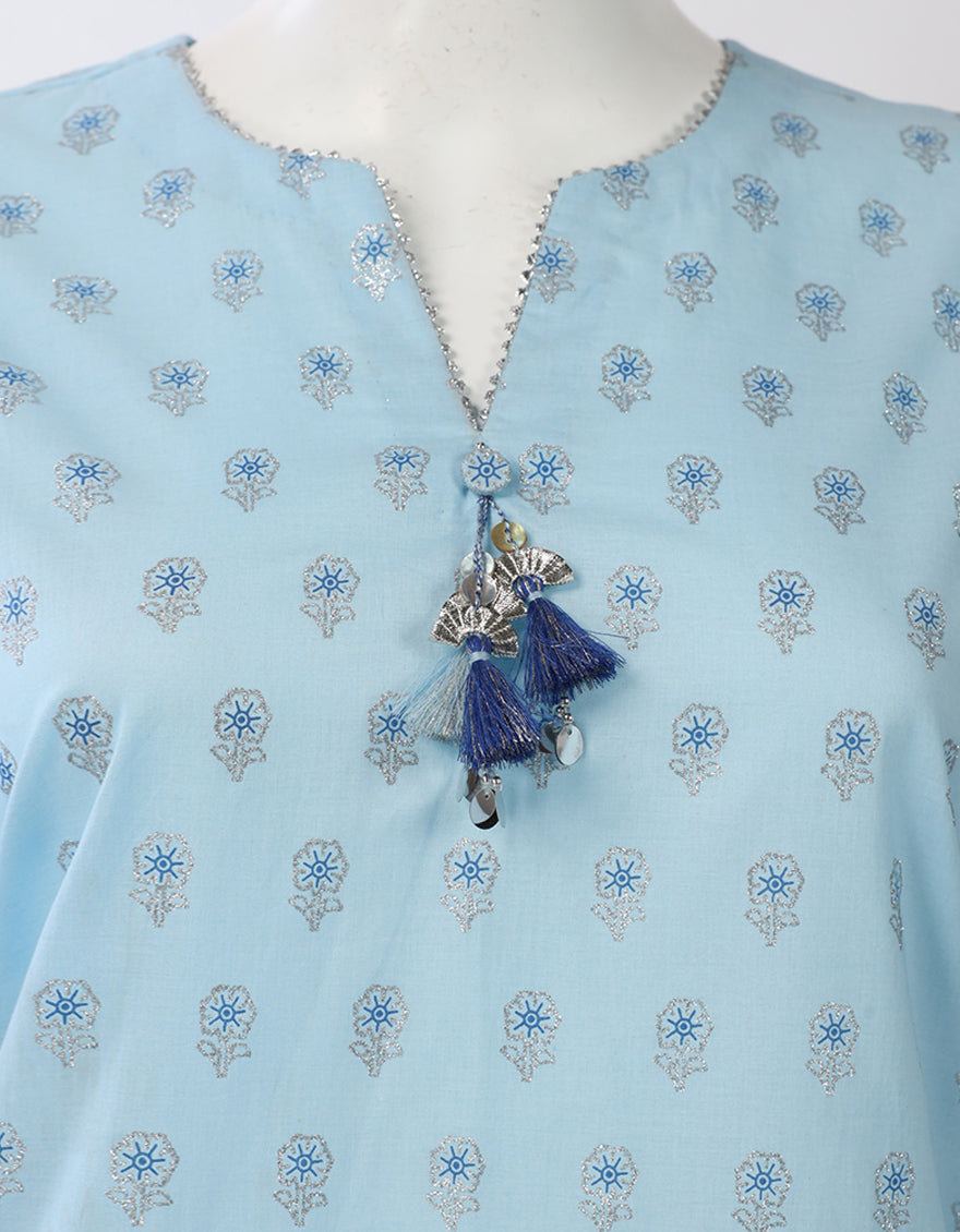 BLUE LAWN EMBROIDERED UNSTITCHED 3PC