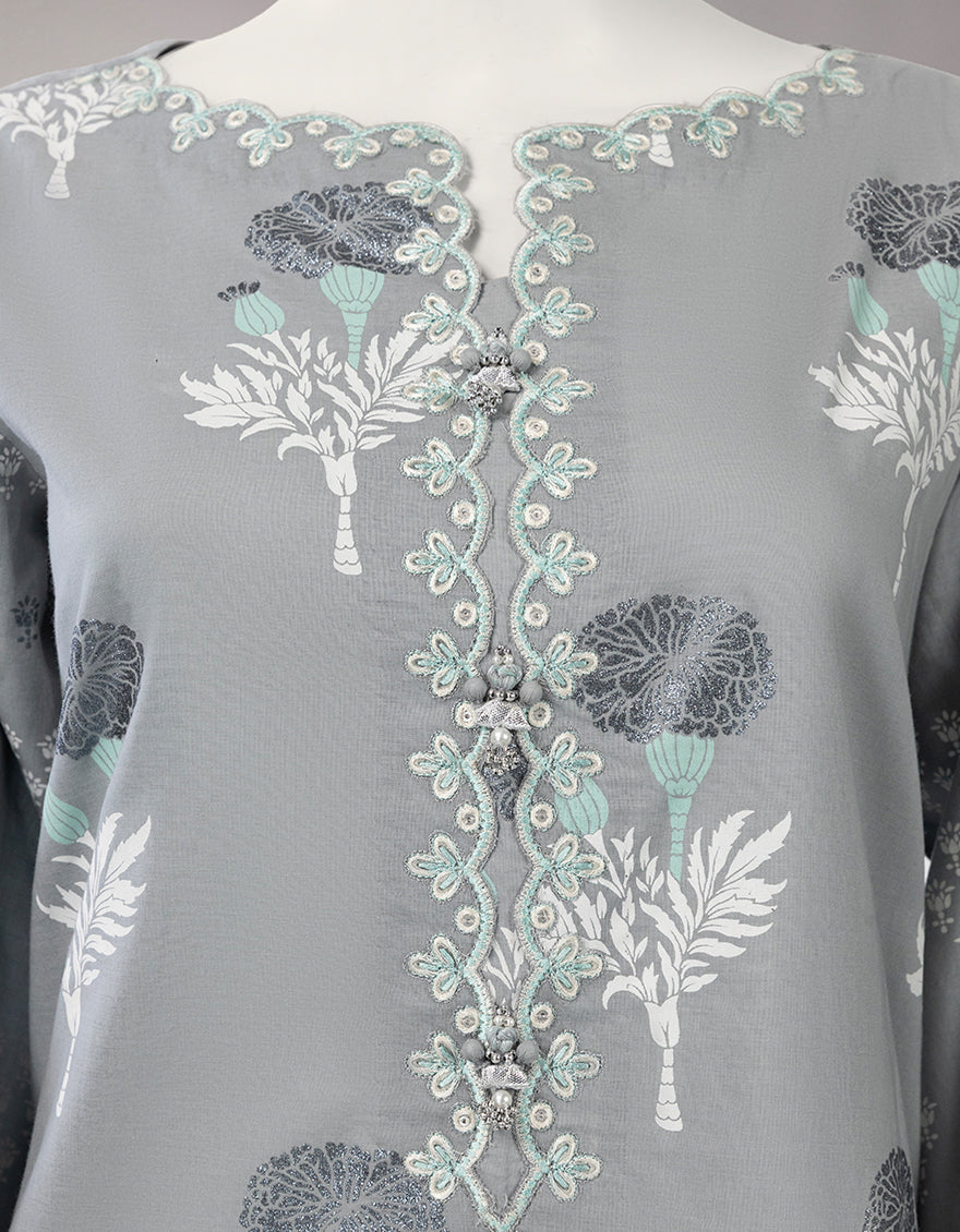 OFF WHITE LAWN EMBROIDERED UNSTITCHED 3PC