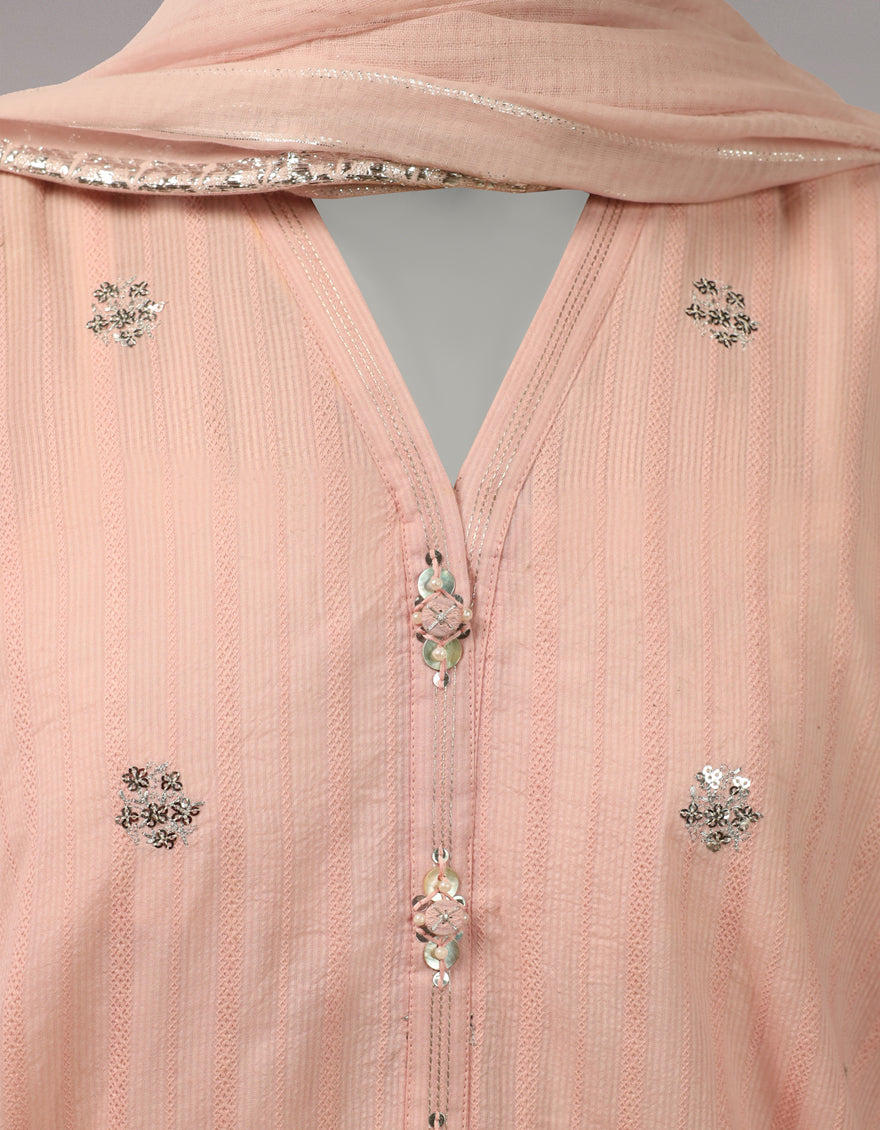 PINK LAWN EMBROIDERED UNSTITCHED 3PC