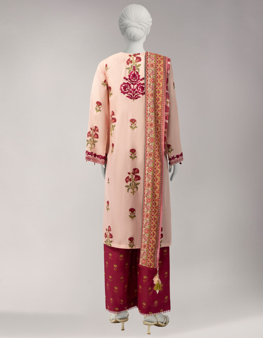 MULTICOLOR LAWN EMBROIDERED UNSTITCHED 3PC