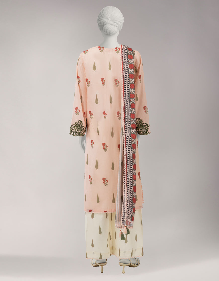 Multicolor Lawn Embroidered Unstitched 3Pc