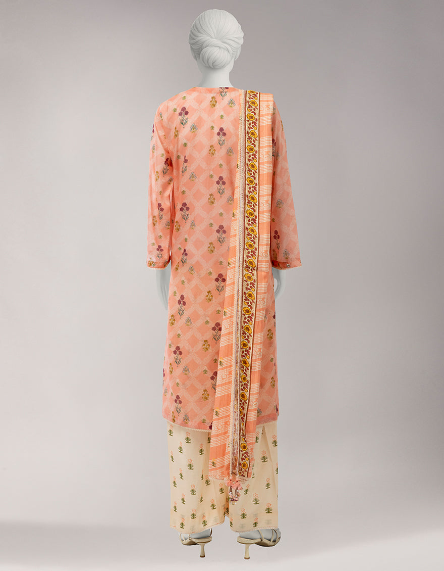 Multicolor Lawn Embroidered Unstitched 3Pc