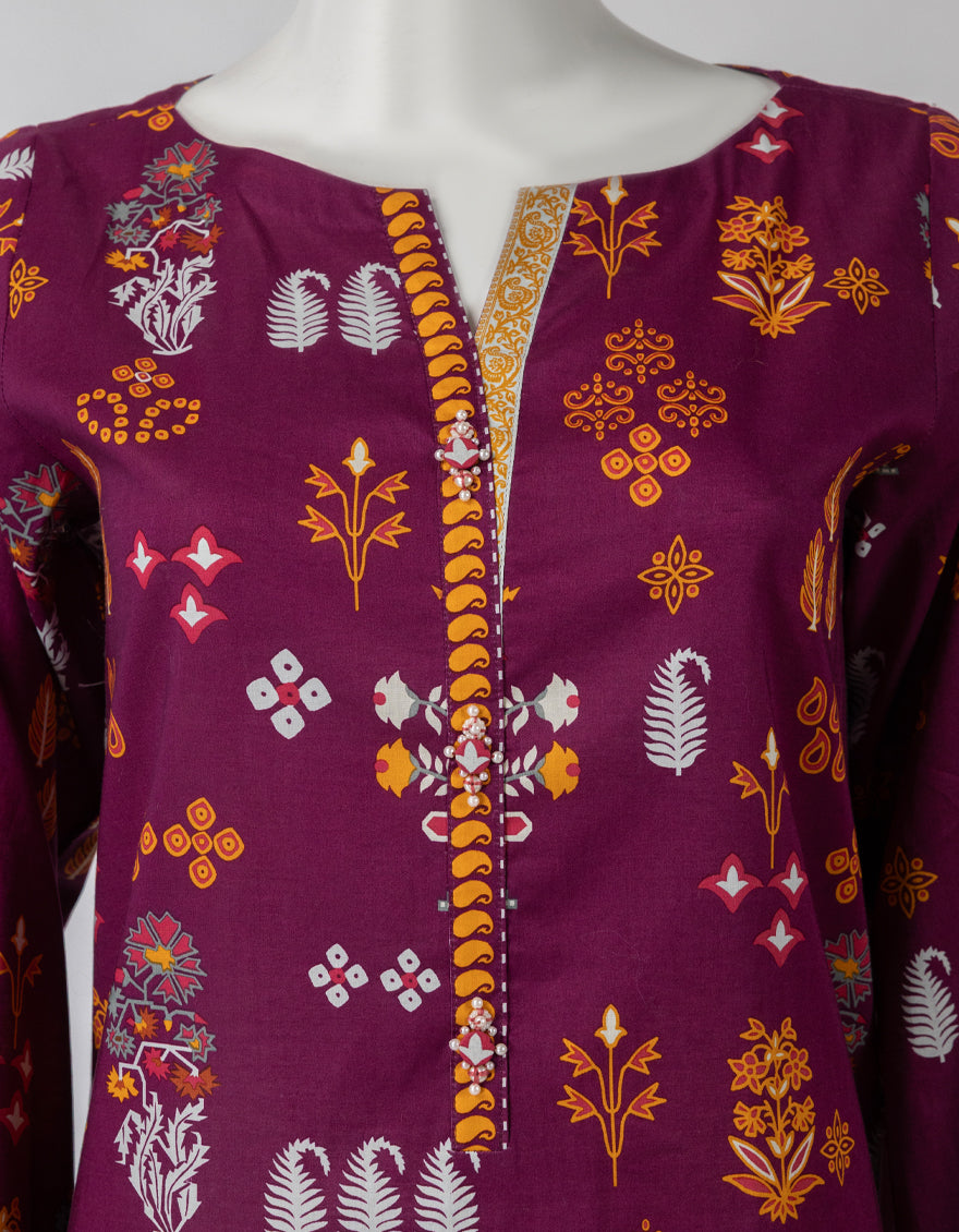 Multicolor Lawn Printed Unstitched 3Pc