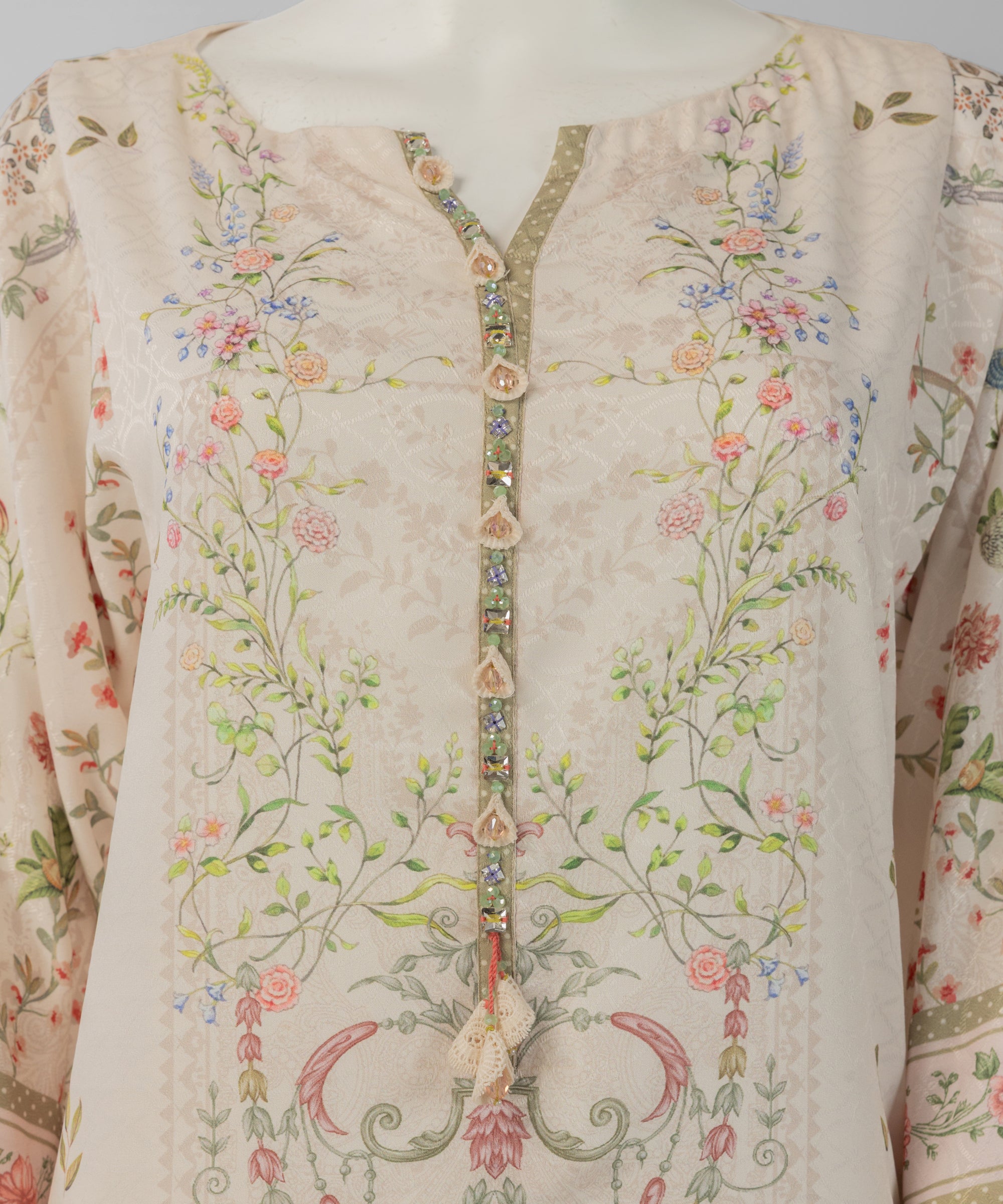 Ivory Dobby Digital Printed Unstitched 3Pc
