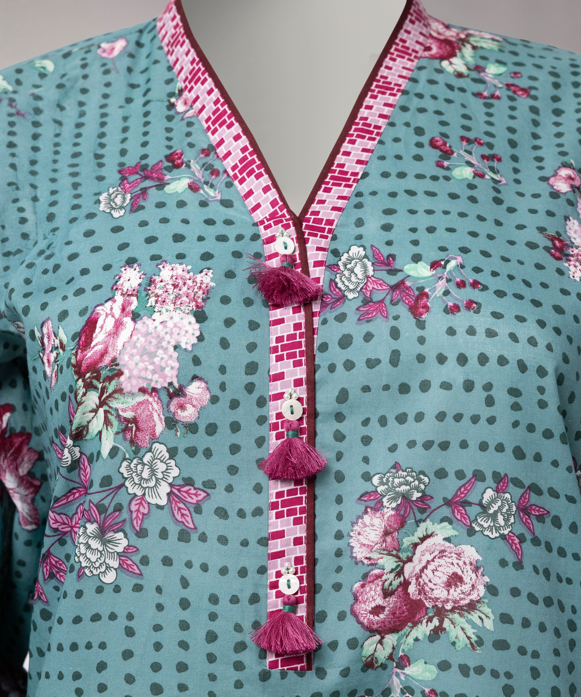 Green Lawn Printed Unstitched 3Pc