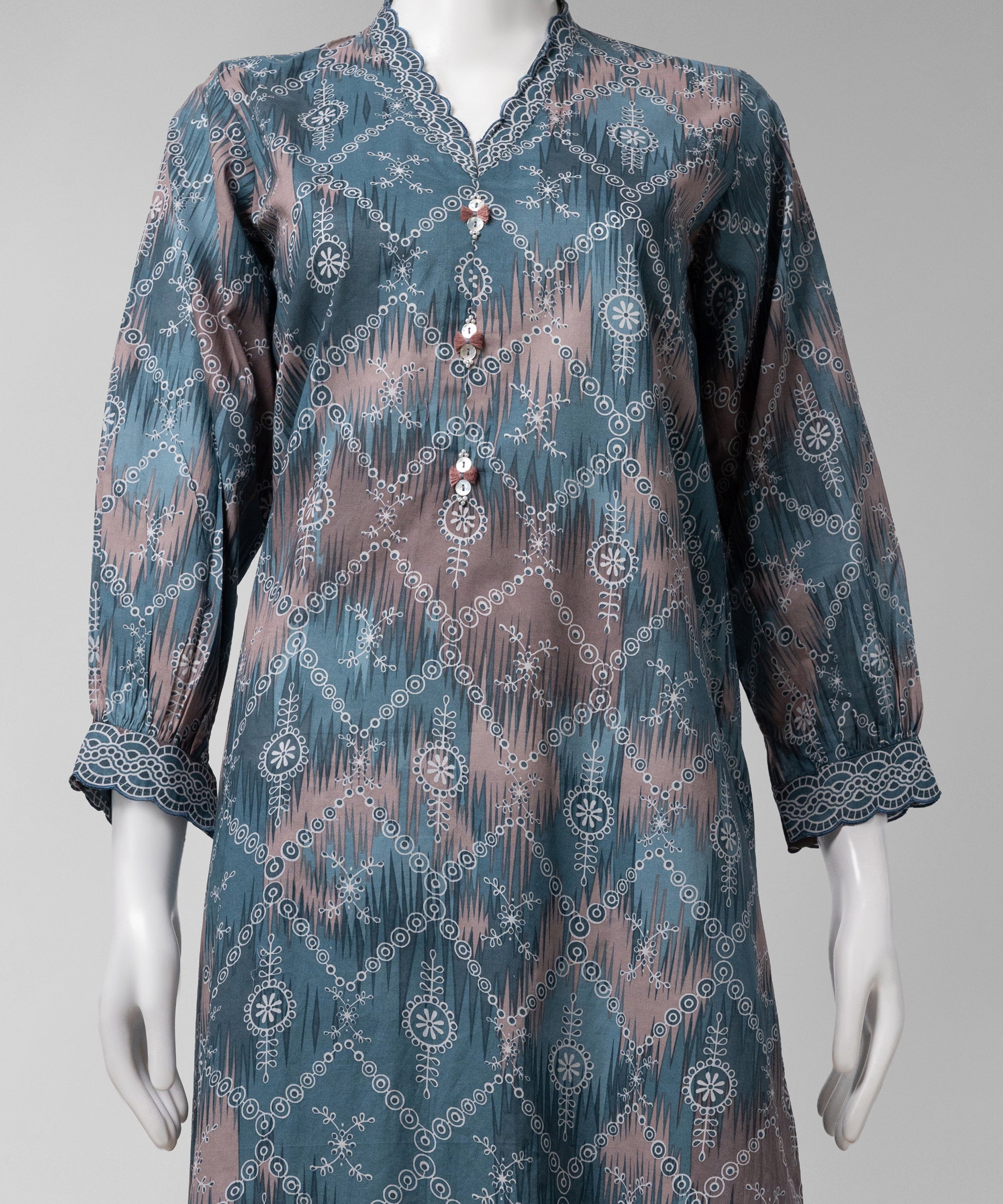 Blue Lawn Printed Unstitched 3Pc