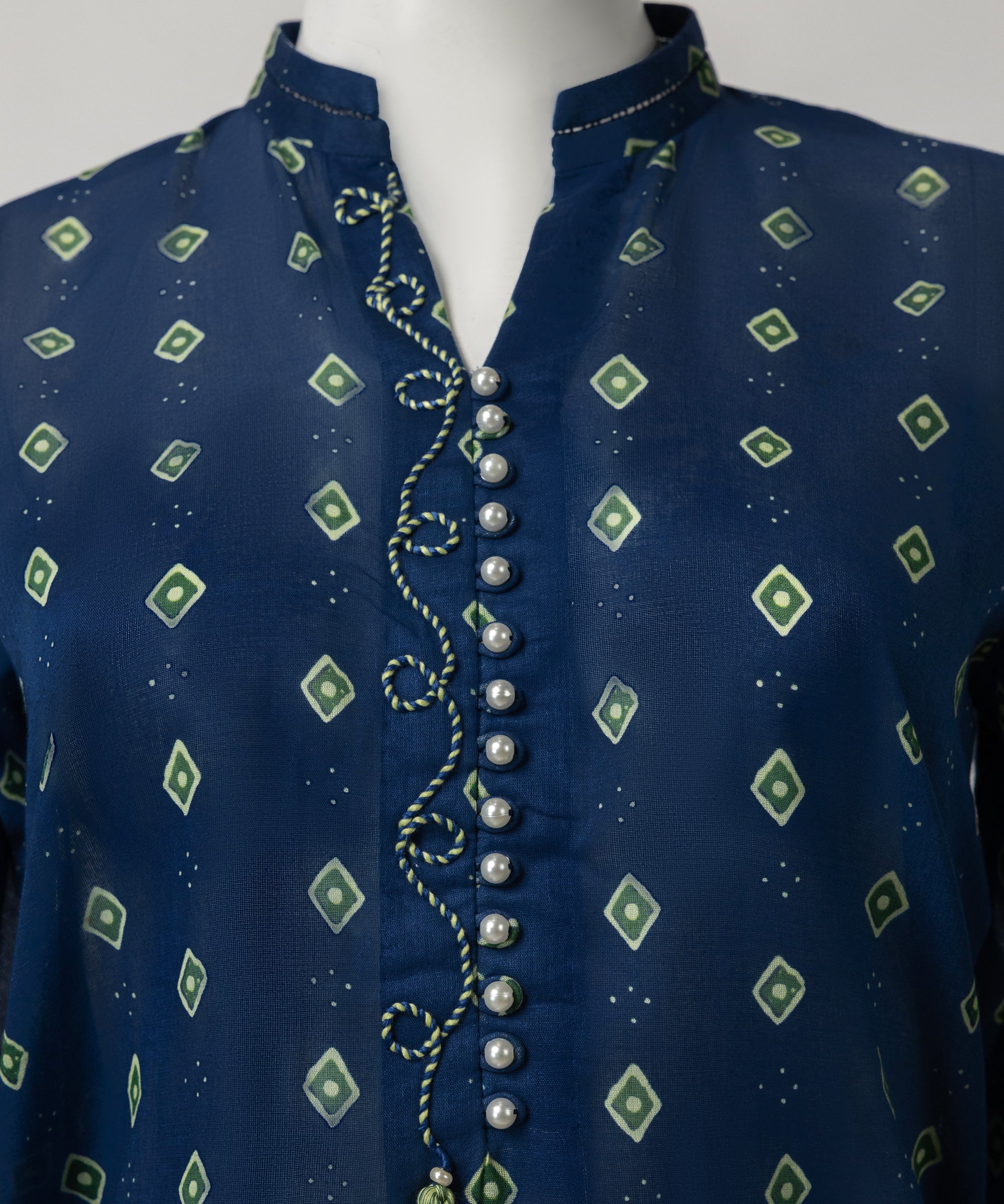 Blue Lawn Printed Unstitched 3Pc