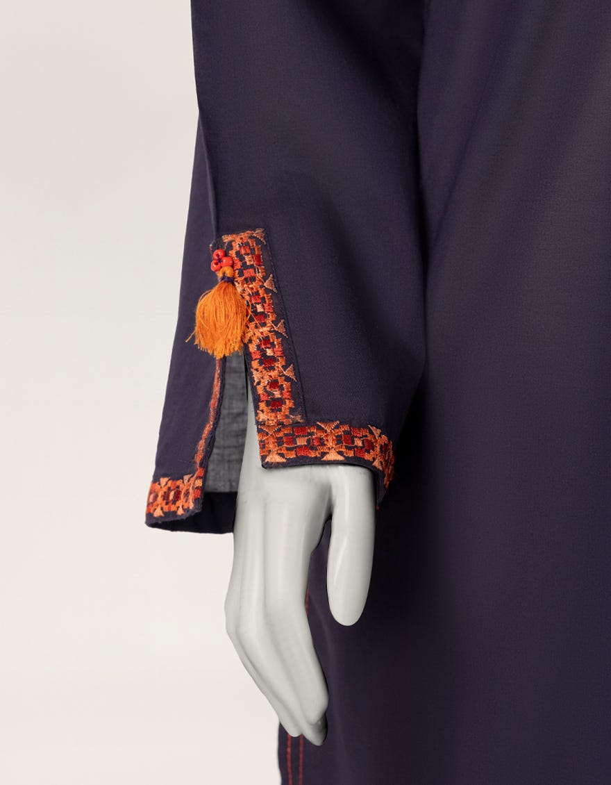 PURPLE LAWN EMBROIDERED STITCHED 3PC