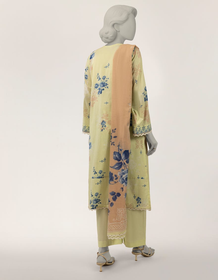 GREEN LAWN EMBROIDERED STITCHED 3PC