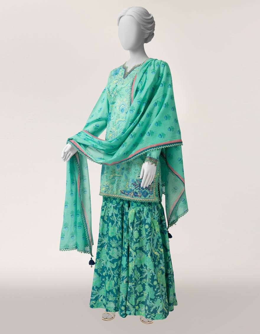 GREEN LAWN EMBROIDERED STITCHED 3PC