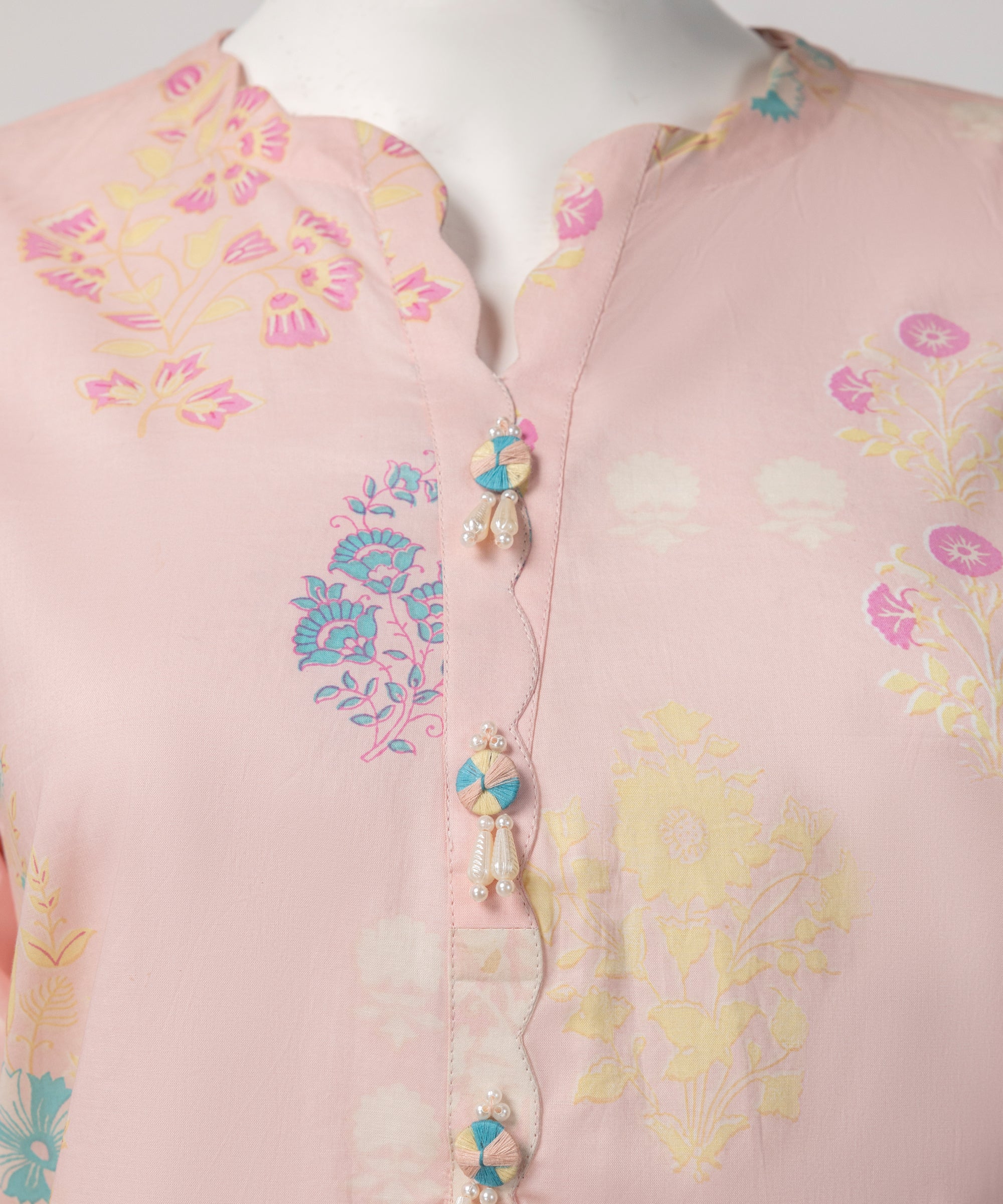 Pink Lawn Printed Kurta