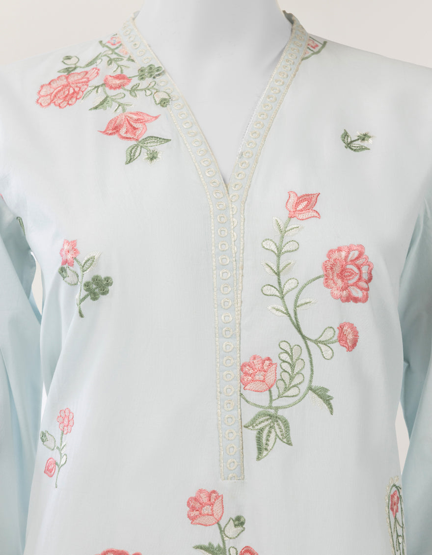 BLUE LAWN SCHIFFLI STITCHED 3PC