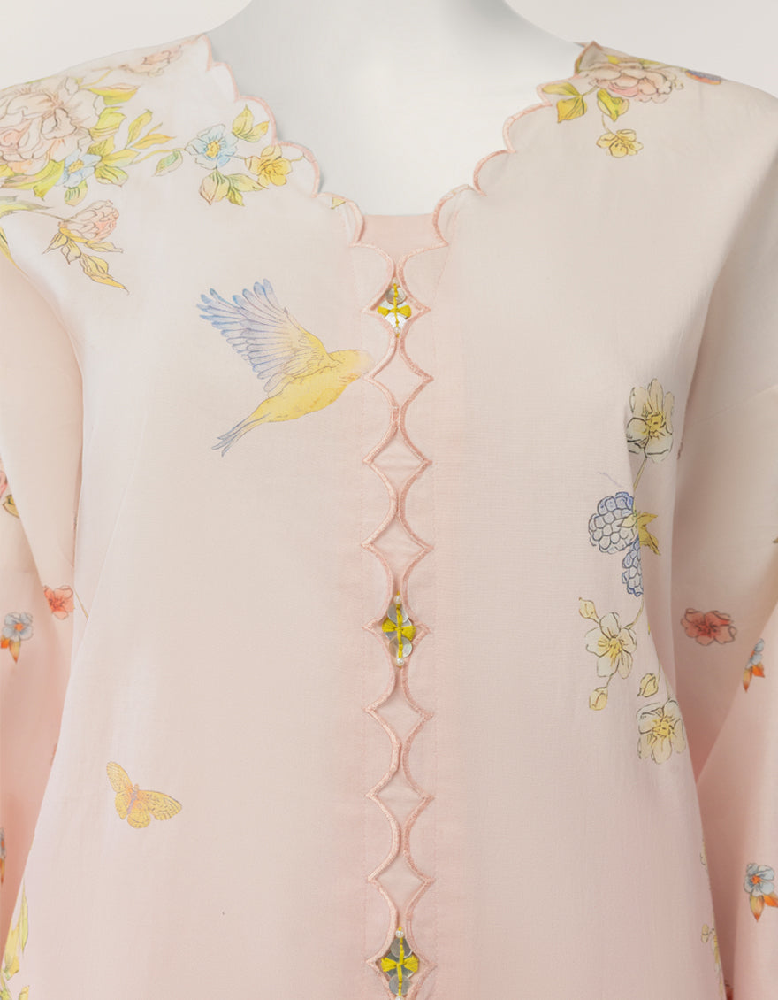 PINK LAWN DIGITAL PRINTED KURTA
