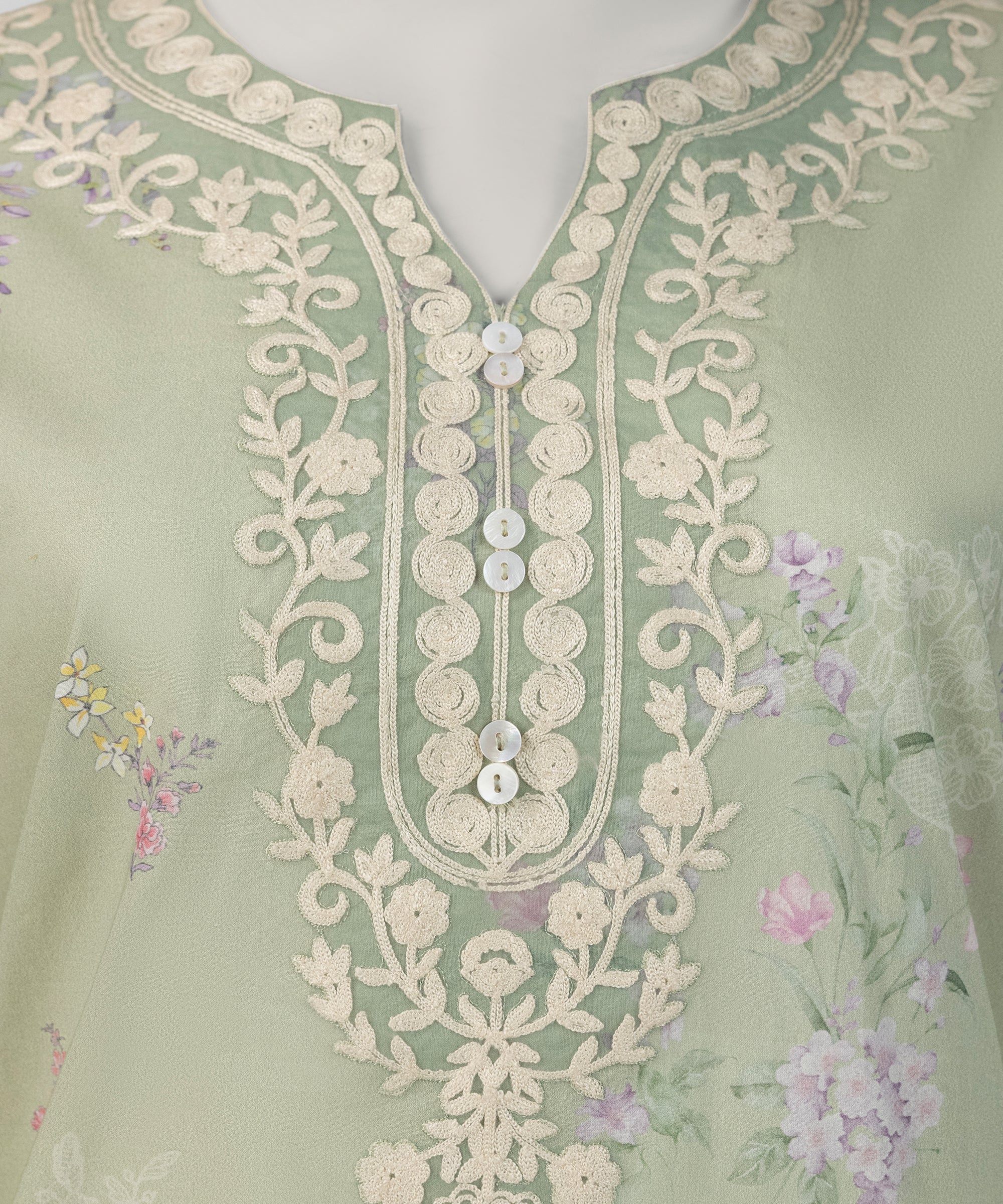 Green Lawn Embroidered Stitched 3Pc