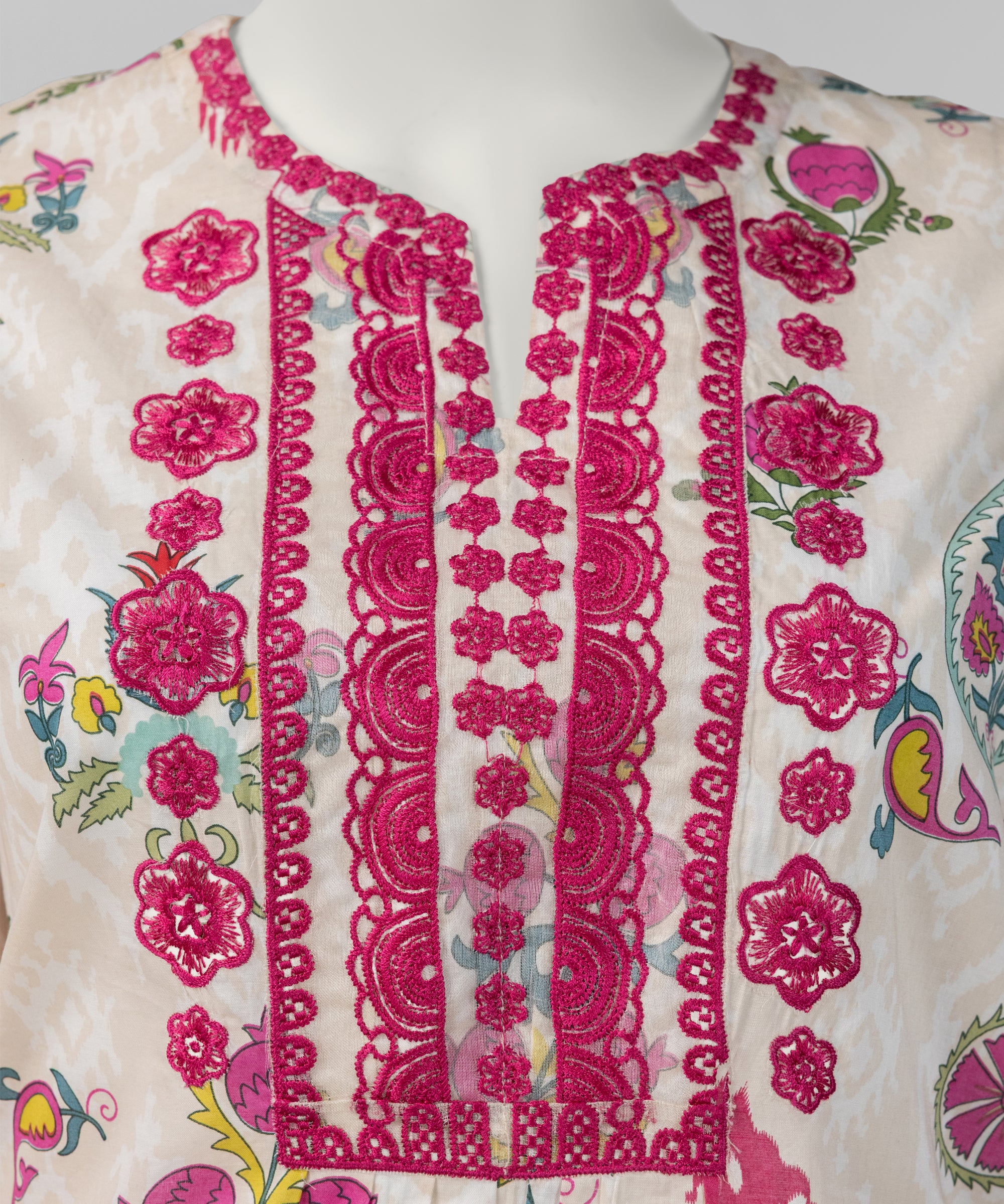 Multicolor Lawn Embroidered Kurta