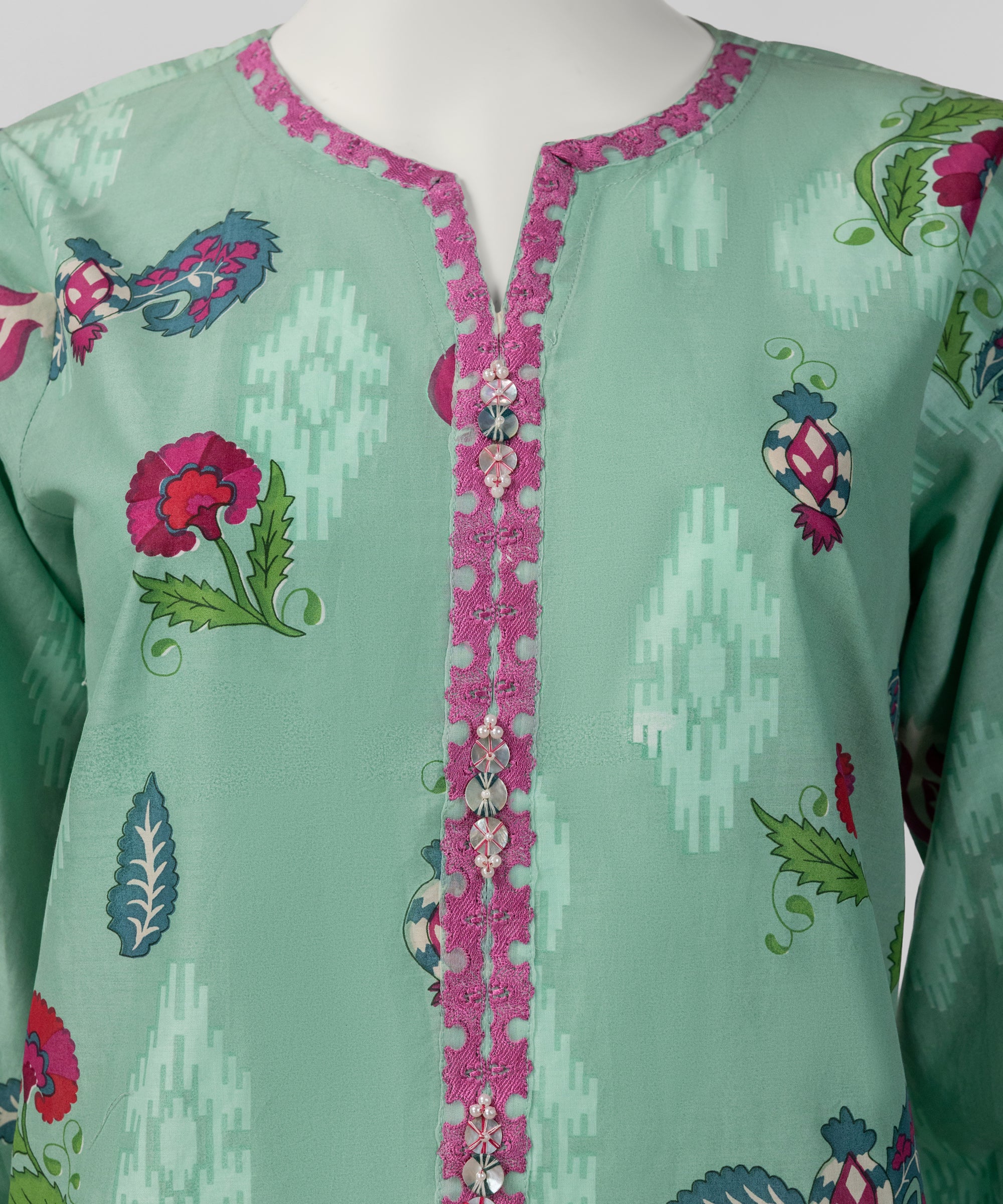 Green Lawn Digital Printed Kurta