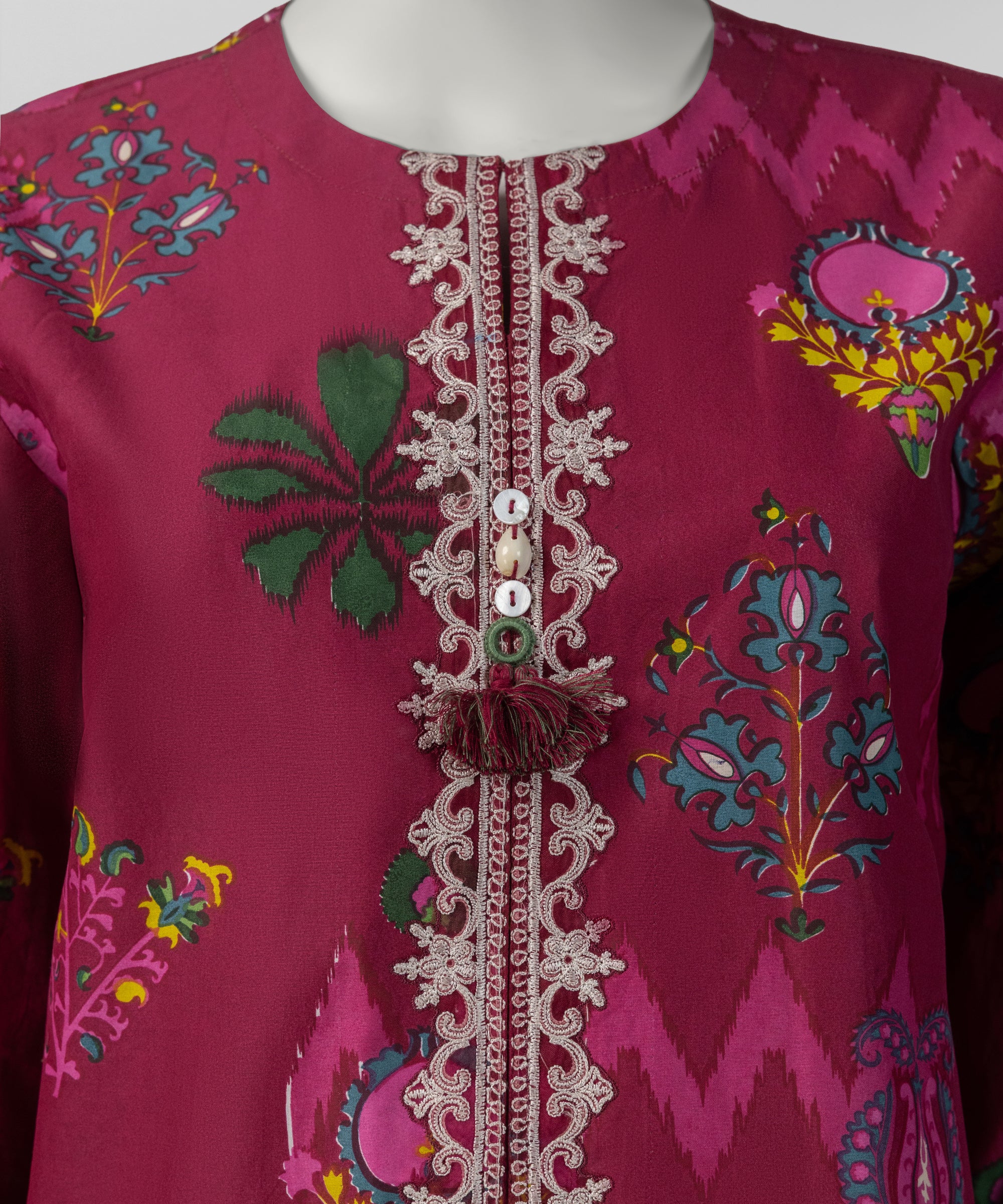 Magenta Lawn Digital Printed Kurta