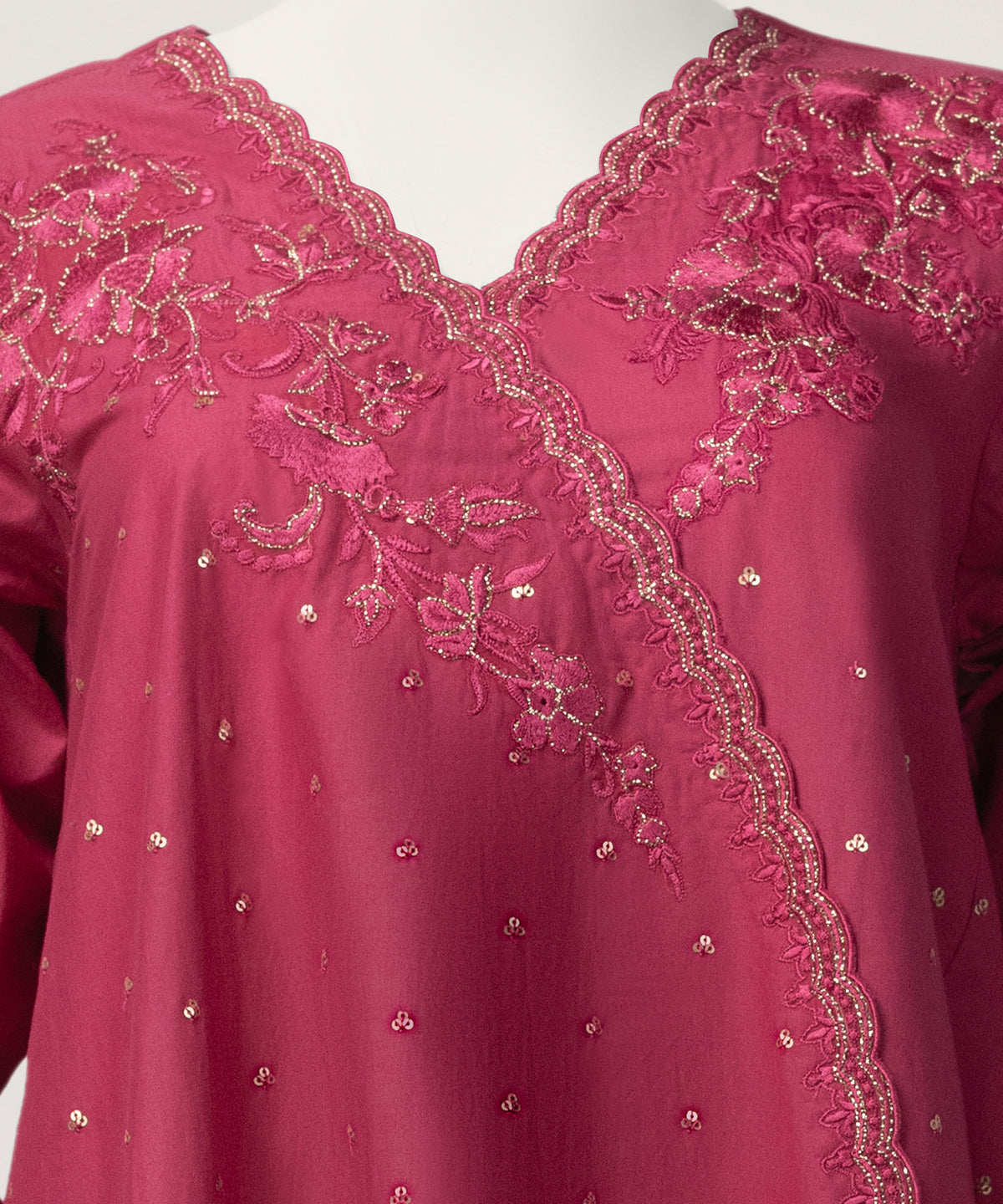 Pink Lawn Embroidered Stitched 3Pc