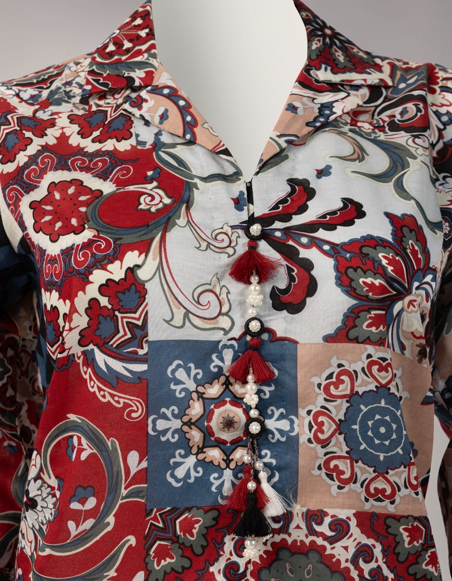 MULTICOLOR LAWN PRINTED UNSTITCHED 1PC