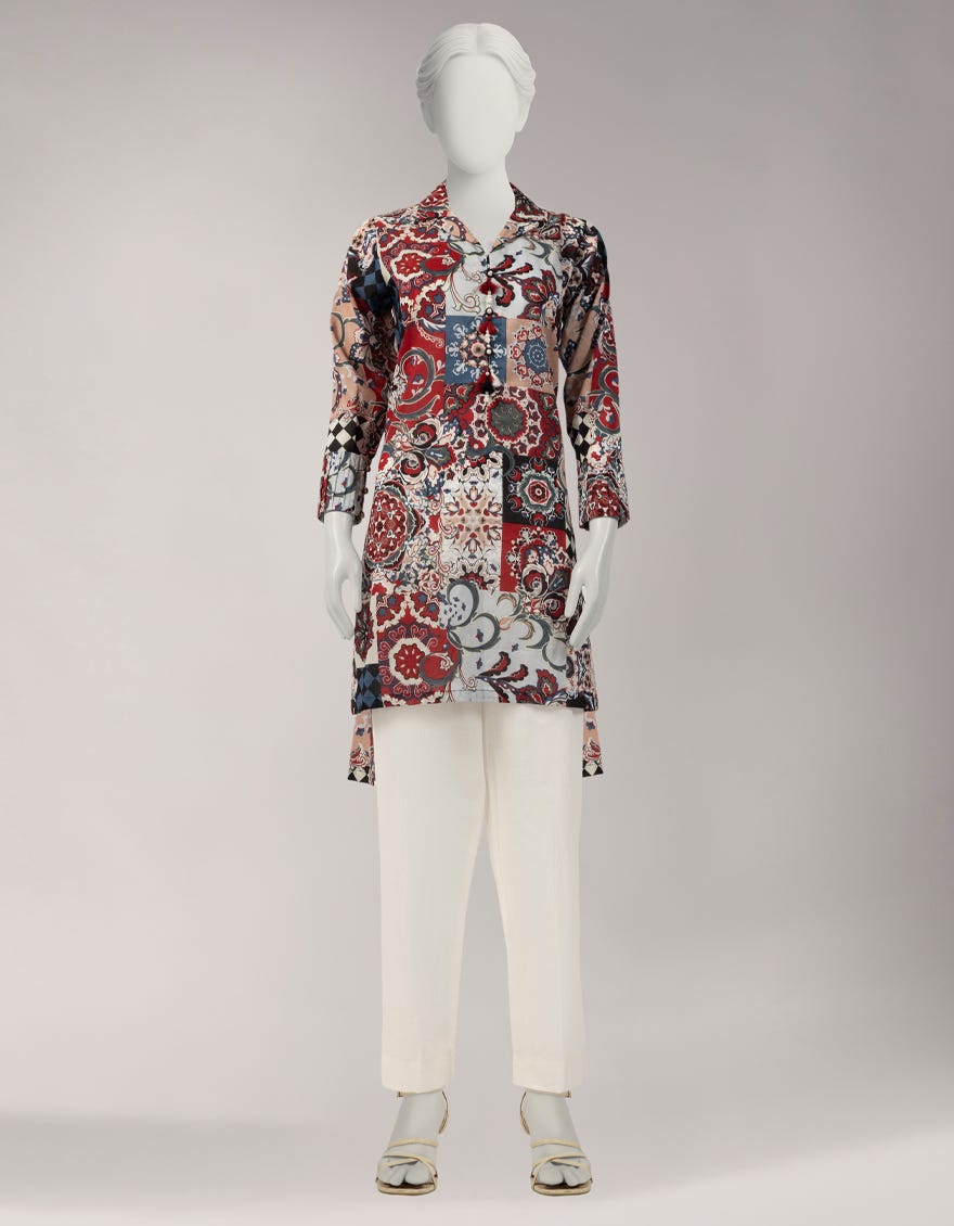 MULTICOLOR LAWN PRINTED UNSTITCHED 1PC