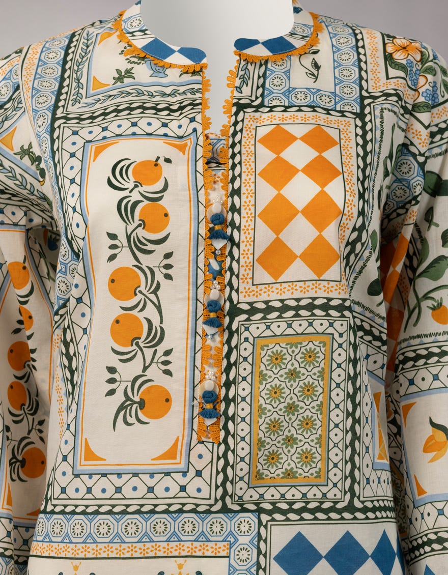 MULTICOLOR LAWN PRINTED UNSTITCHED 1PC