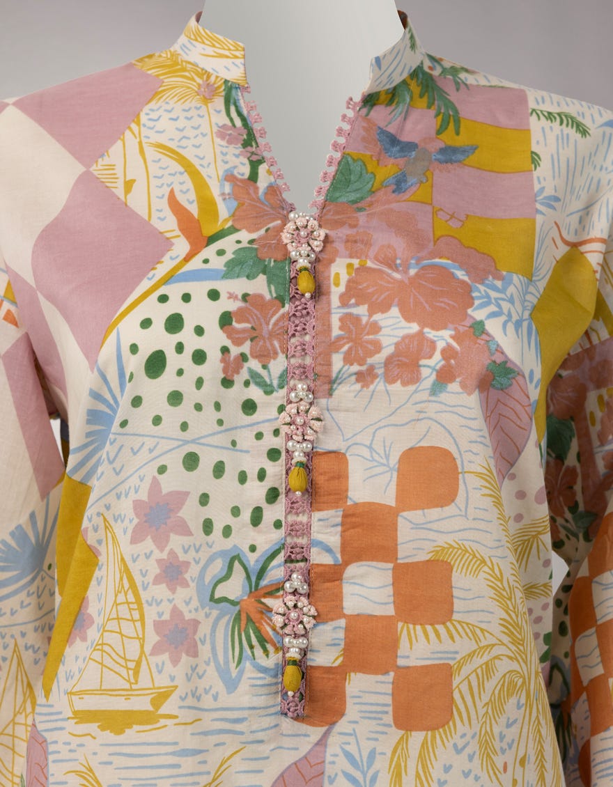 MULTICOLOR LAWN PRINTED UNSTITCHED 1PC
