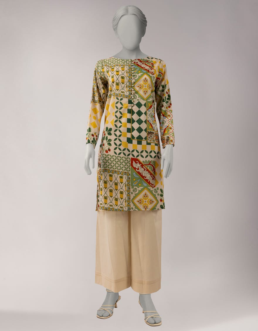 MULTICOLOR LAWN PRINTED UNSTITCHED 1PC