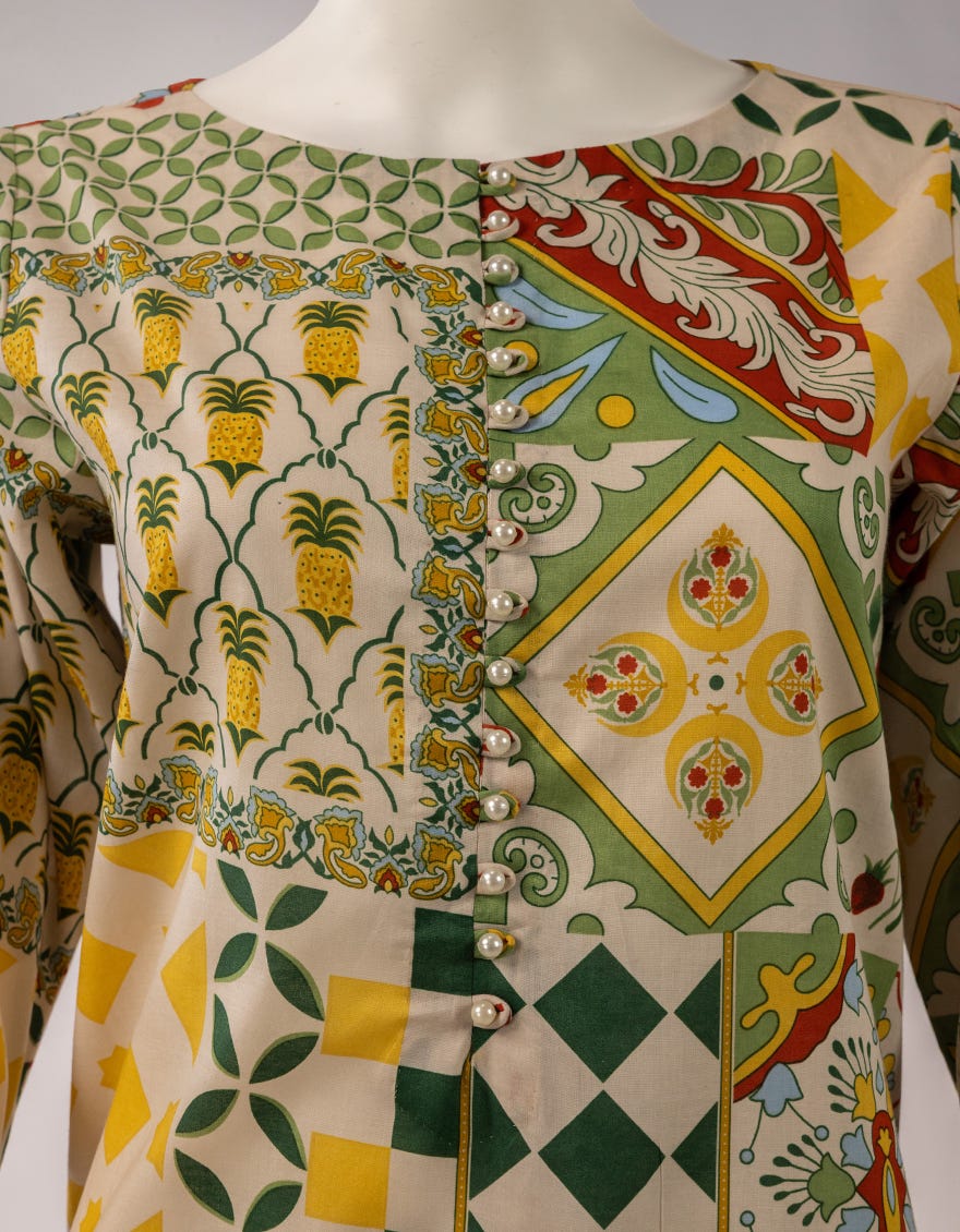 MULTICOLOR LAWN PRINTED UNSTITCHED 1PC