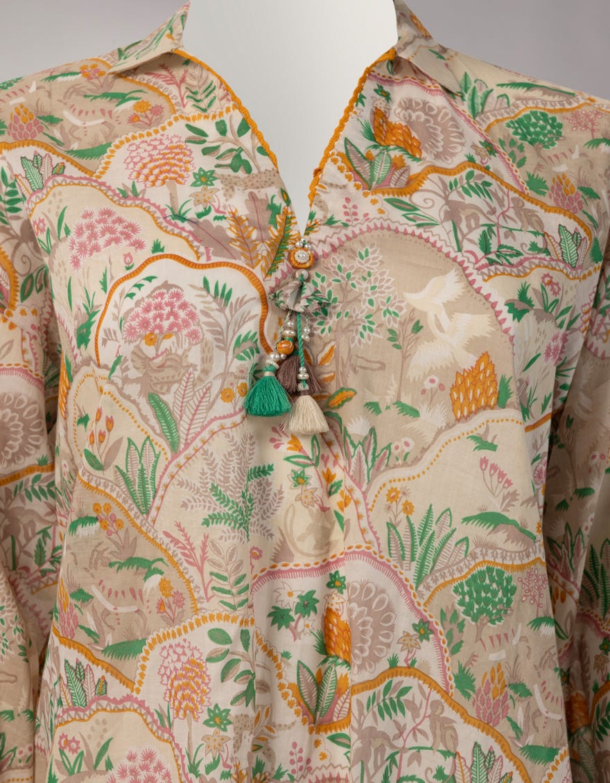 MULTICOLOR LAWN PRINTED UNSTITCHED 1PC
