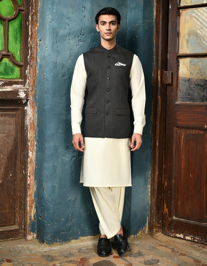 GREY SUITING WAISTCOAT