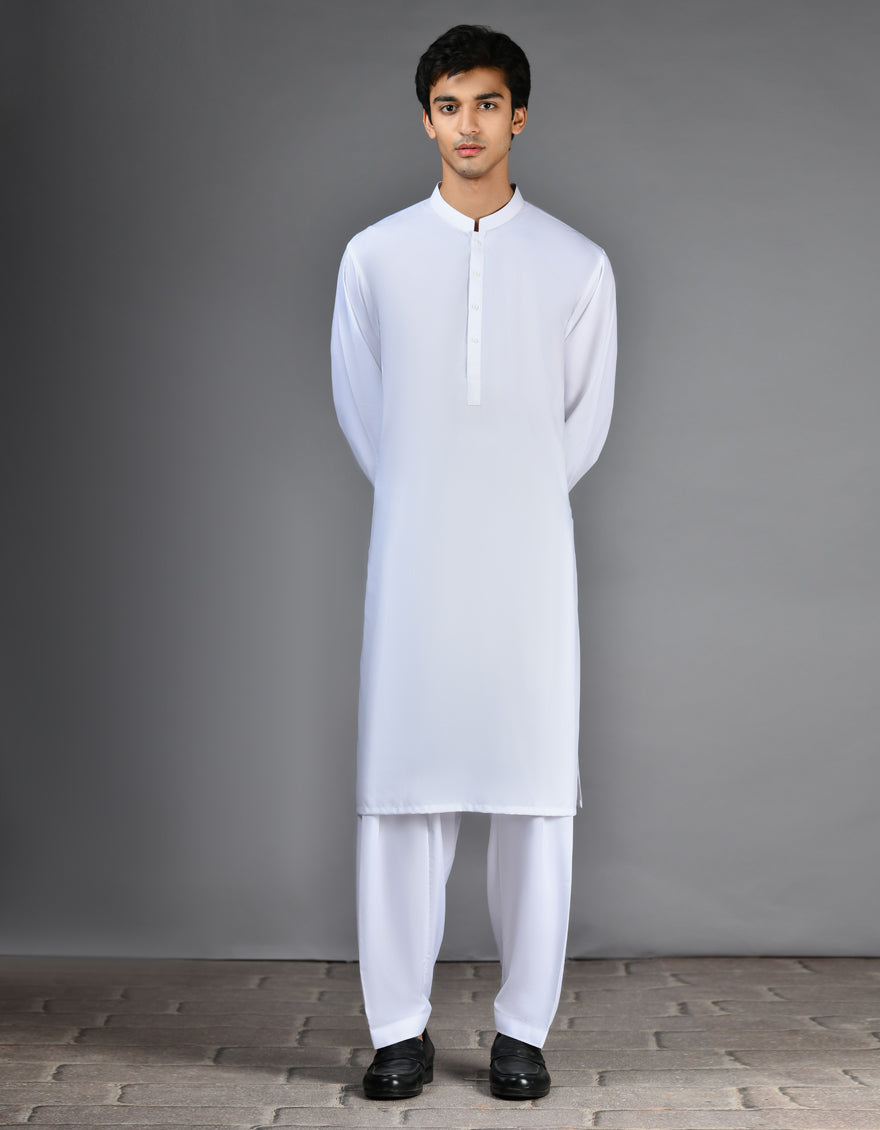 White Plain Kameez Shalwar