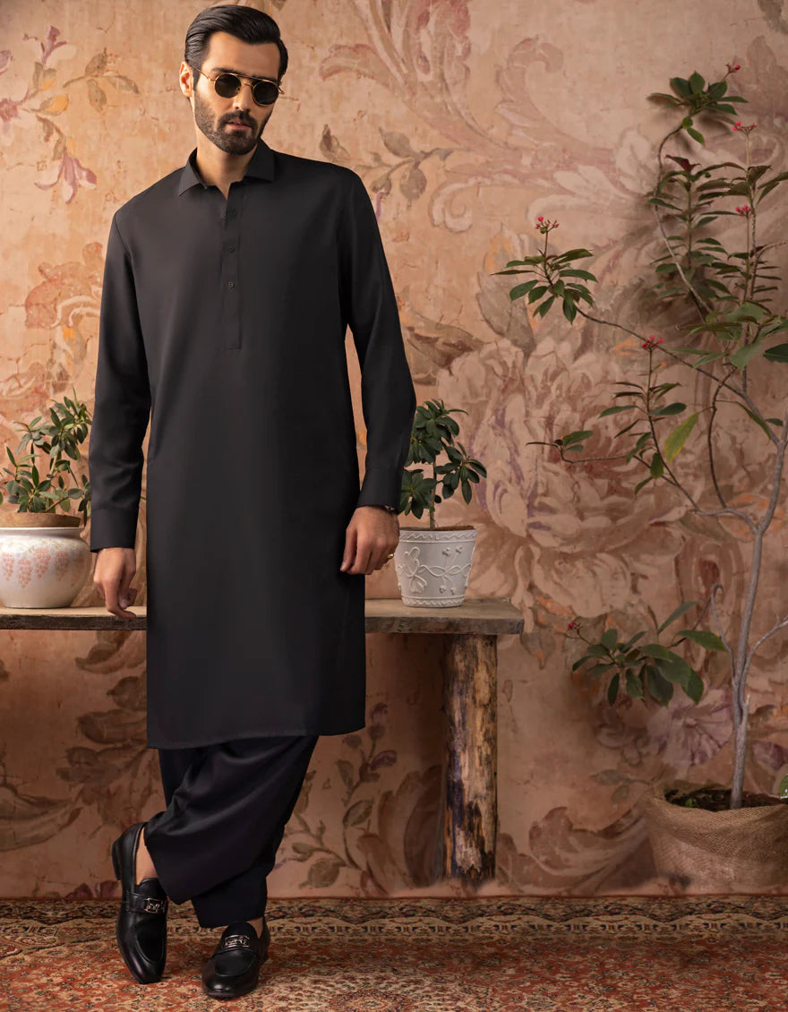 BLACK CASUAL KAMEEZ SHALWAR