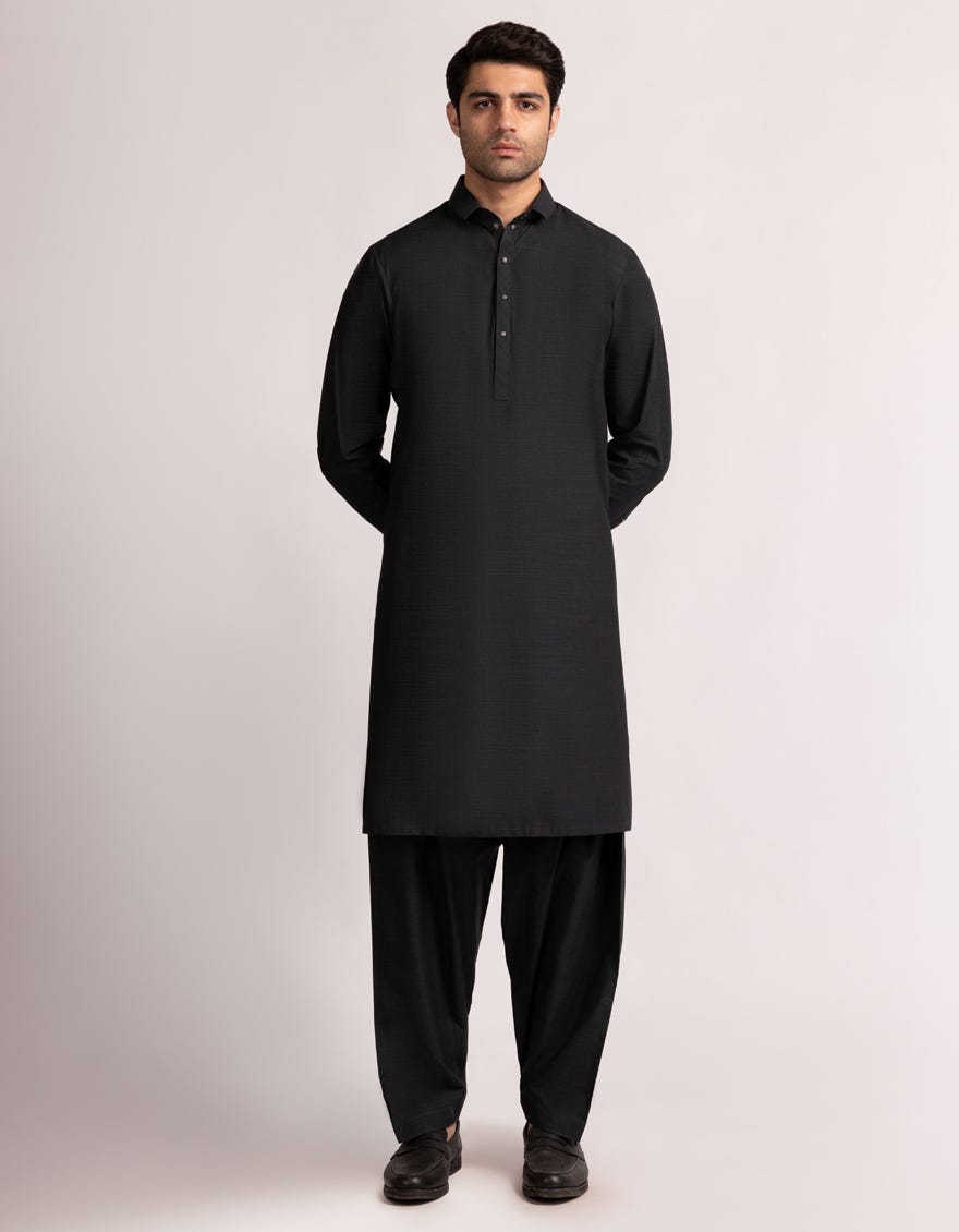CHARCOAL COTTON CASUAL KAMEEZ SHALWAR