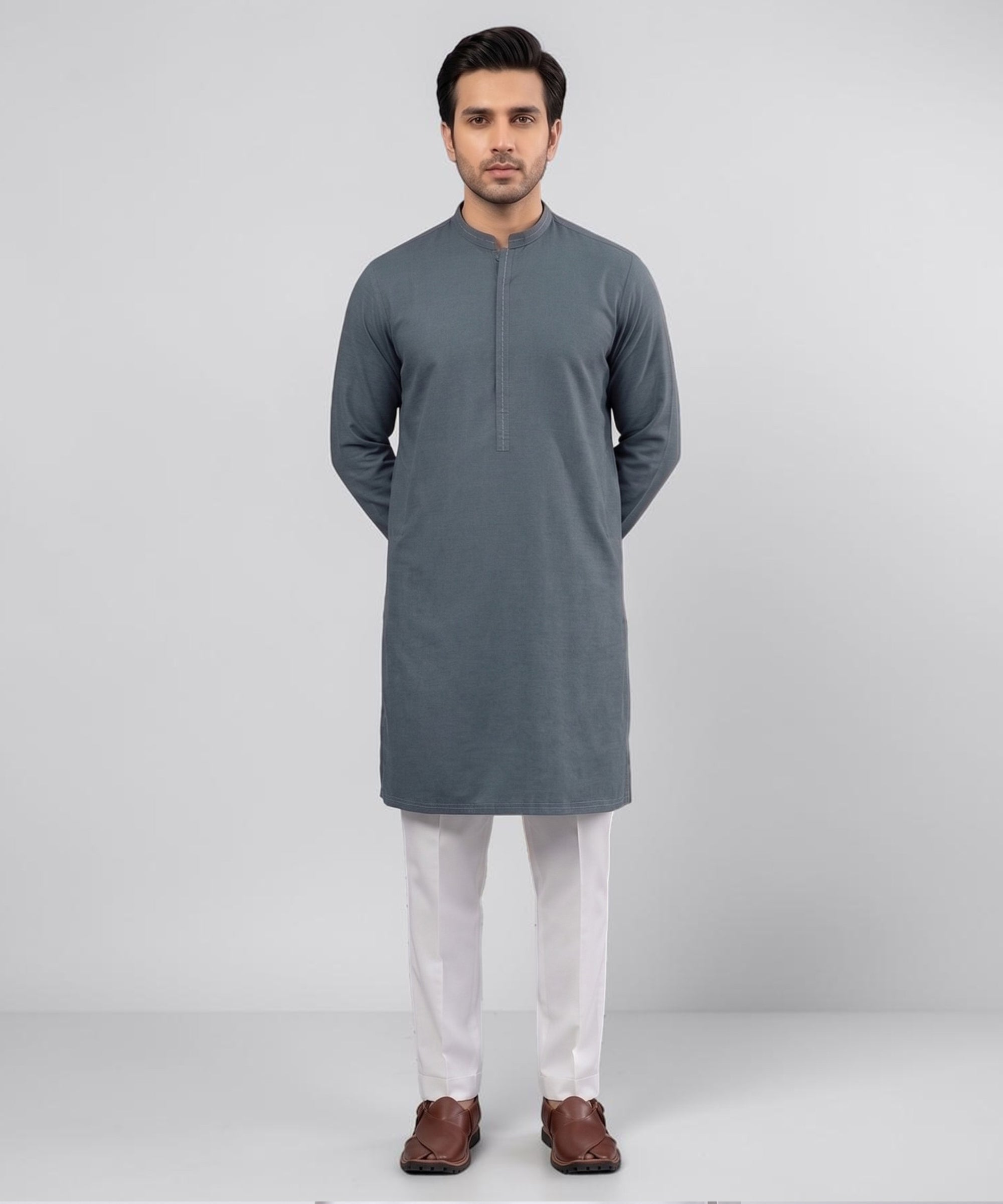 TEAL BLENDED CASUAL KURTA