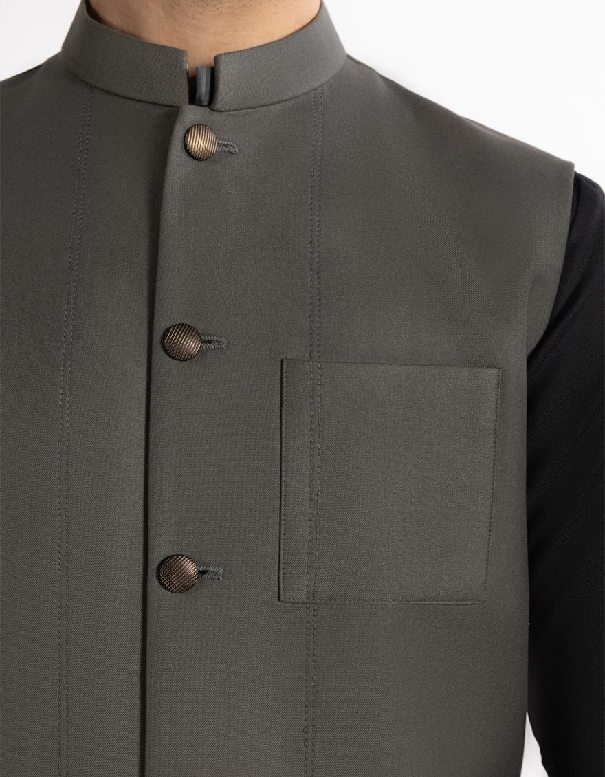 GREEN SUITING WAISTCOAT